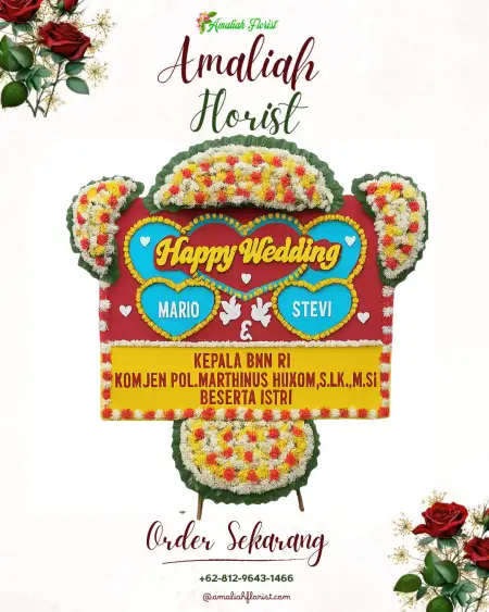 Papan Bunga Pernikahan Sudirejo 1